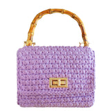 AIRMAIL Mini Crochet Handbag In Mauve Purple