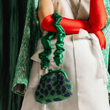 ARNOLDI JADE Hand-beaded Clutch Bag In Lush Green & Blue