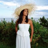 CATALINA Frayed Straw Hat In Nude