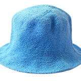 FLORETTE Crochet Bucket Hat In Periwinkle Blue
