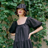 FLORA Crochet Hat In Black