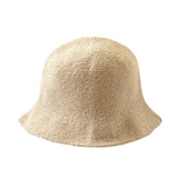 FLORETTE Crochet Bucket Hat In Nude White