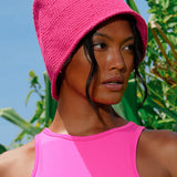 GANI Crochet Hat in Hot Pink