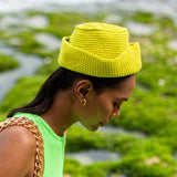 GANI Crochet Hat in Neon Yellow