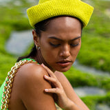 GANI Crochet Hat in Neon Yellow