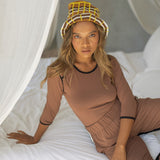 ISLAND TANNING Plaid Crochet Hat