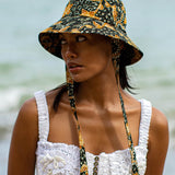 Jasmine Chinoiserie Batik Hat In Brown and Black