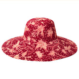 KUSUMA Chinoiserie Batik Hat In Maroon Red