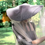 LOLA Wide Brim Jute Straw Hat In Black
