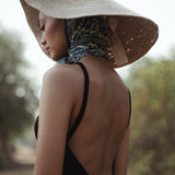 LOLA Wide Brim Jute Straw Hat In Natural Beige