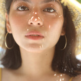 Balinese Pecatu Wide Round Straw Hat In Butter Yellow