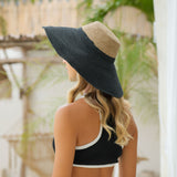 RIRI Duo Jute Handwoven Straw Hat In Natural & Black