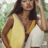 SOLO Citroen Jute Bag In Lemon Yellow