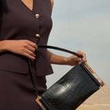 Dawn in Black Croco