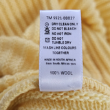 Thebe Magugu Roll Neck One Shoulder Wool Knit Yellow Dress Size M