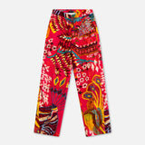 Pink Satin Printed Pant