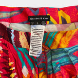 Pink Satin Printed Pant