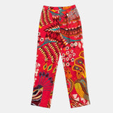 Pink Satin Printed Pant