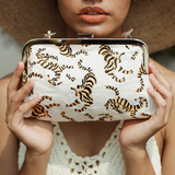 Sumatran Tiger Clutch, in Ivory White