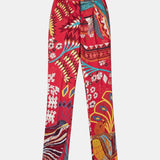 Pink Satin Printed Pant